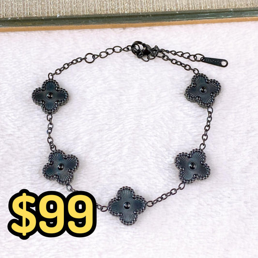 Pulsera de Acero Inoxidable de Trebol Grande PAI1542-1