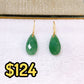 Arete de Chapa de Oro Con Piedra Natural COA2717-2