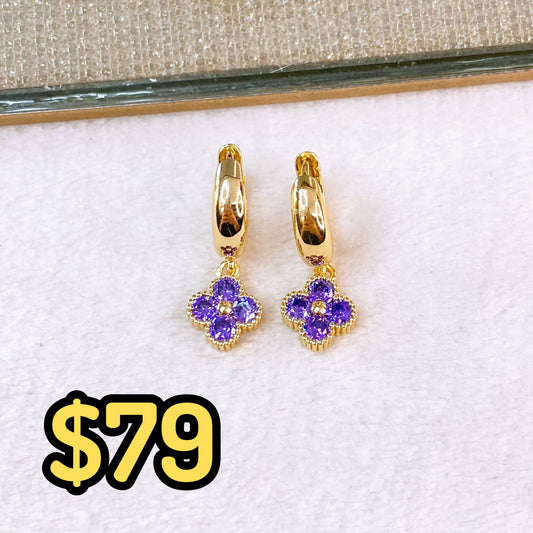 Arete de Chapa de Oro COA2718-1