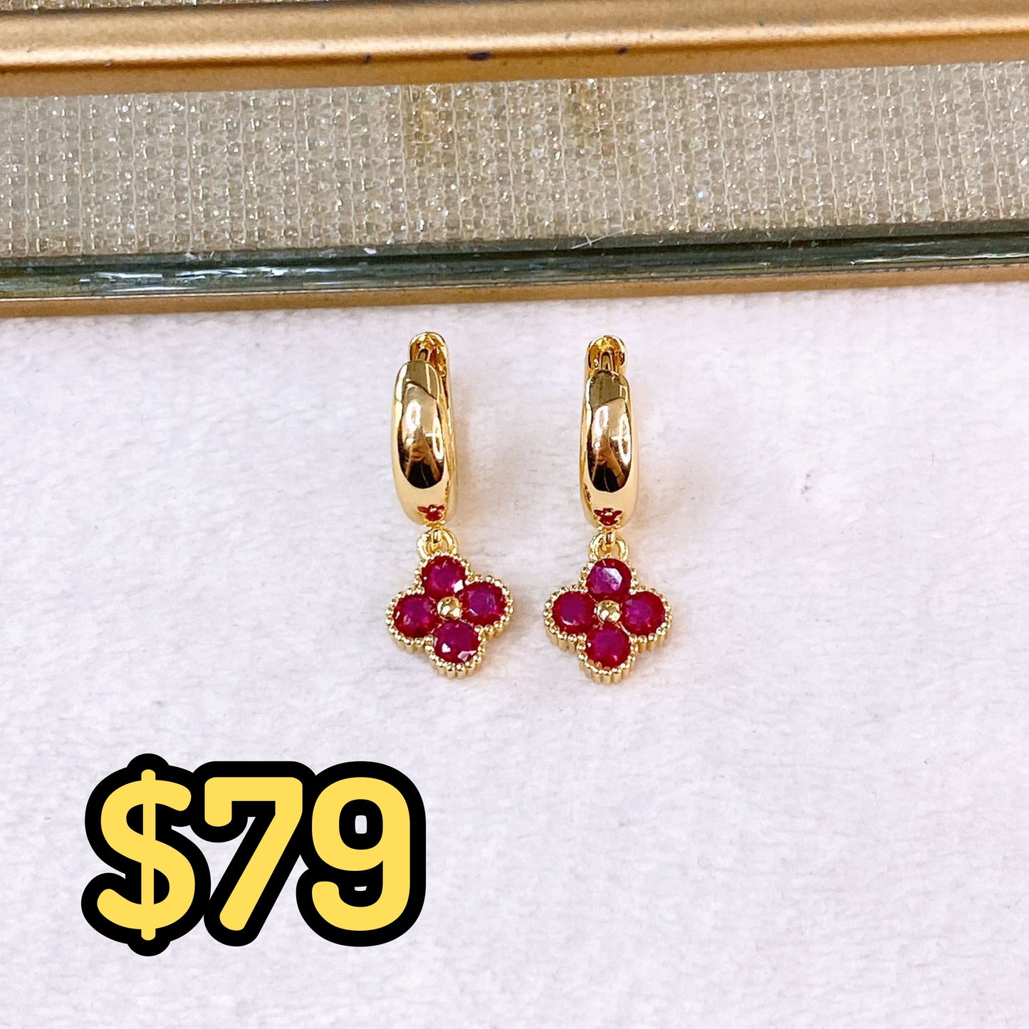 Arete de Chapa de Oro COA2721-1