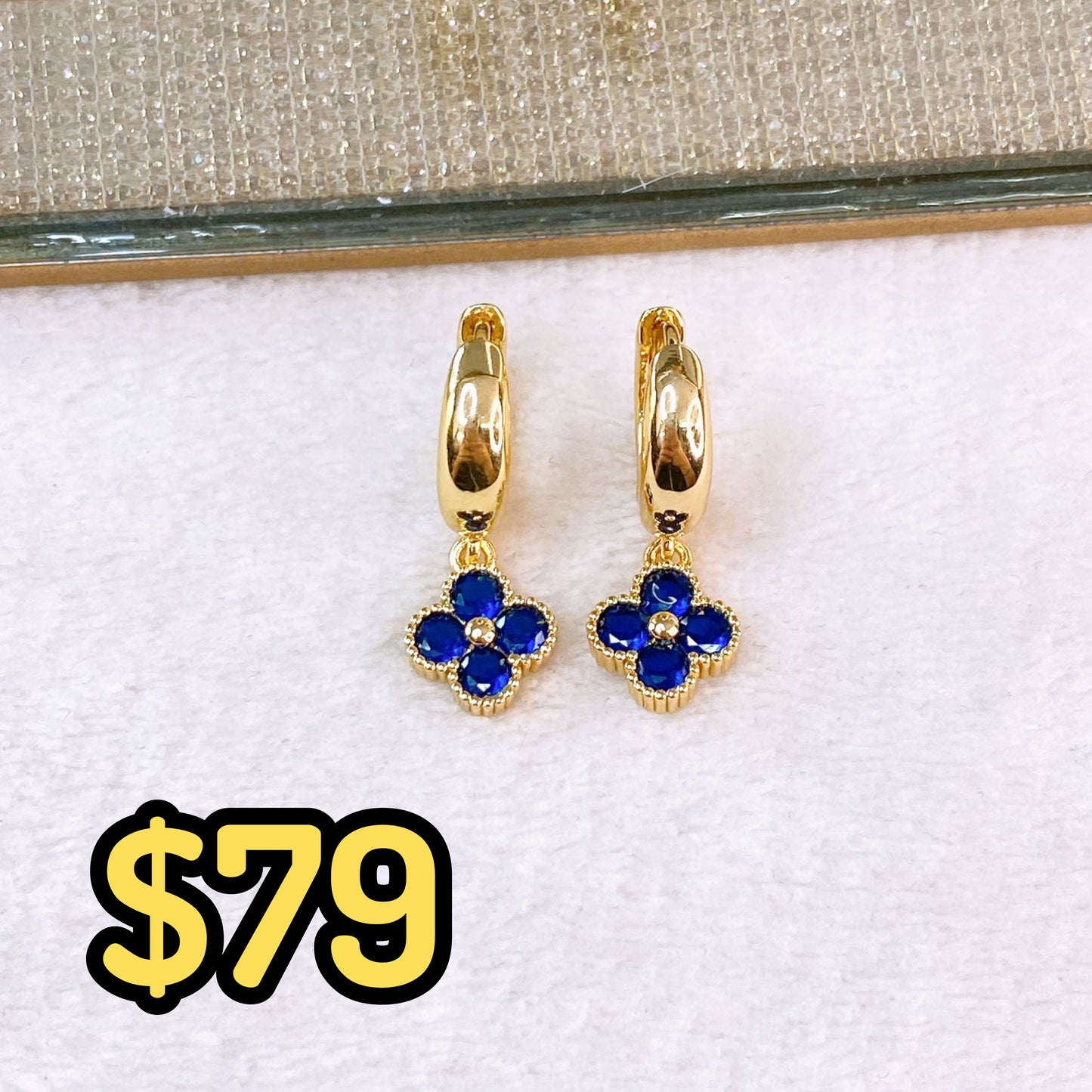 Arete de Chapa de Oro COA2722-1