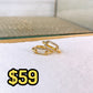Arete de Chapa de Oro COA2728-1