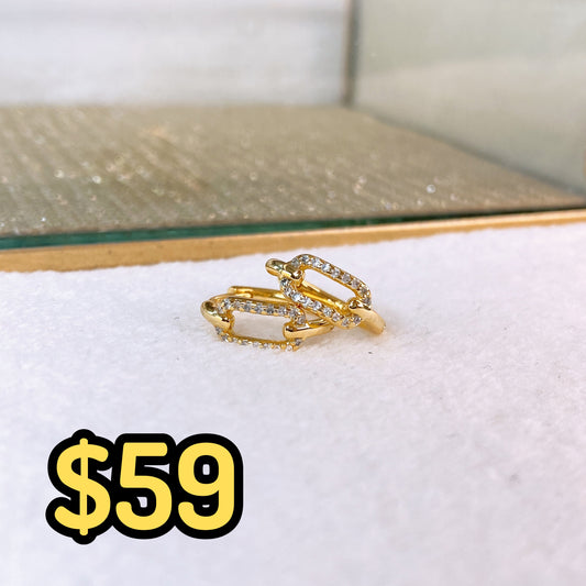 Arete de Chapa de Oro COA2728-1