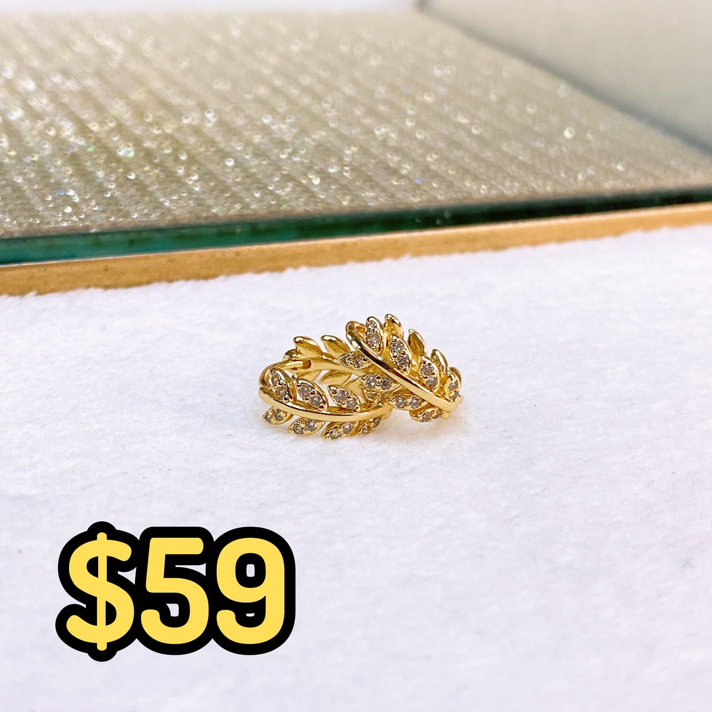 Arete de Chapa de Oro COA2729-1