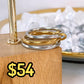 Anillo Triple de Acero Inoxidable Talla #7 RAI1258-7