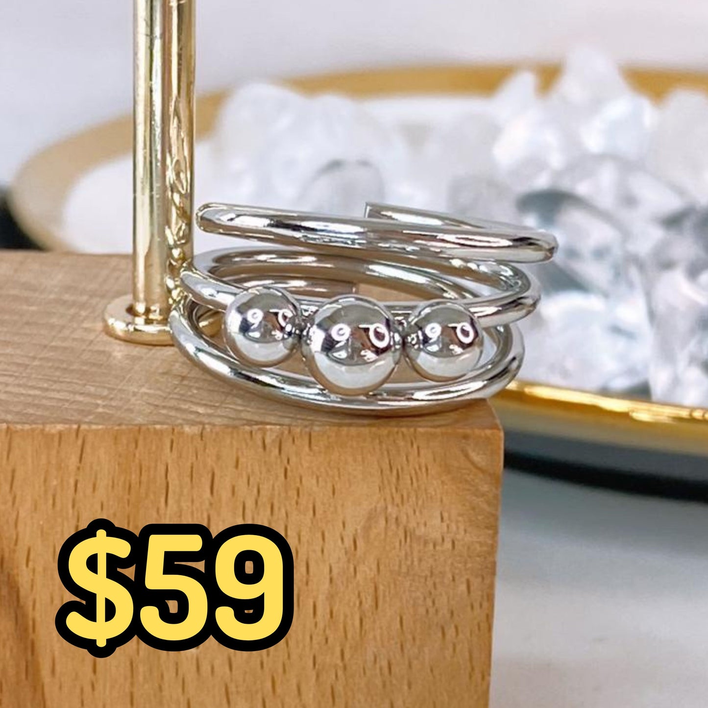 Anillo de Acero Inoxidable Ajustable RAI1265-2