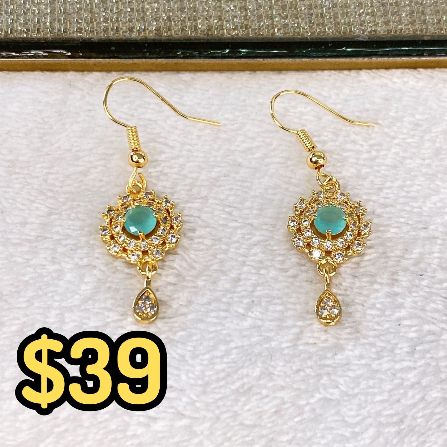 Arete de Chapa de Oro COA2111-1