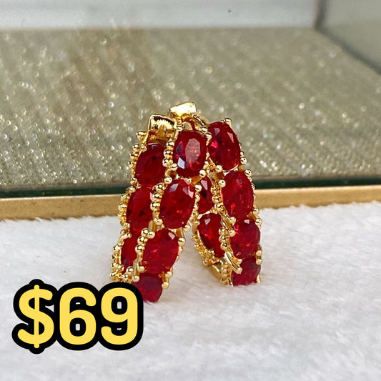 Arete de Chapa de Oro COA2089-1