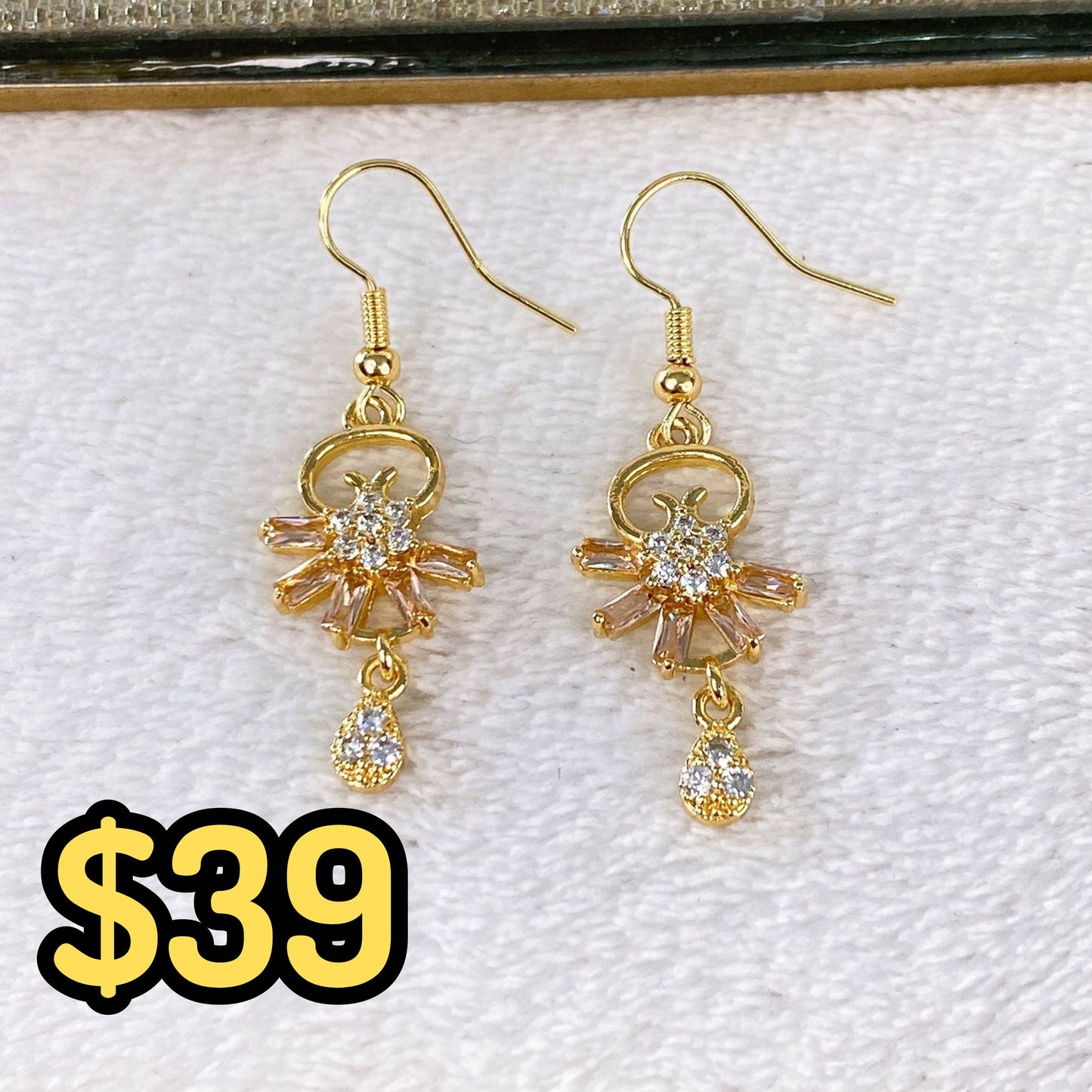 Arete de Chapa de Oro COA2117-1