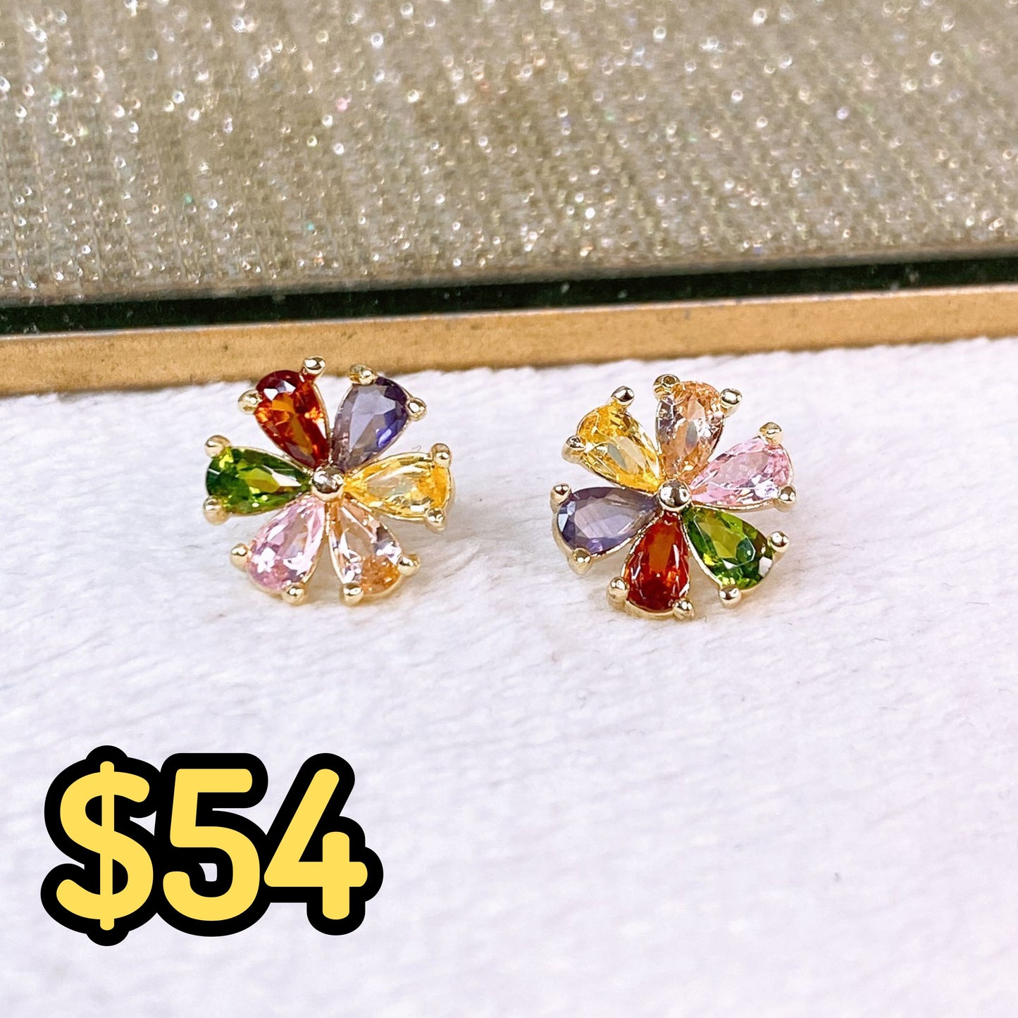 Arete de Chapa de Oro COA2384-1