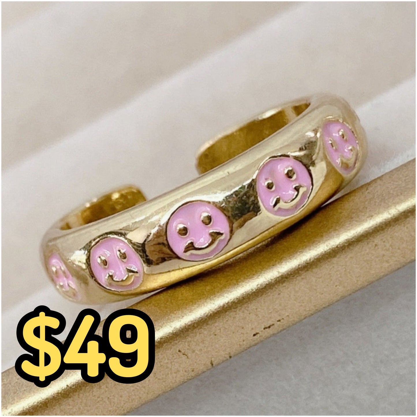 Anillo de Chapa de Oro Ajustable ACO1307-1