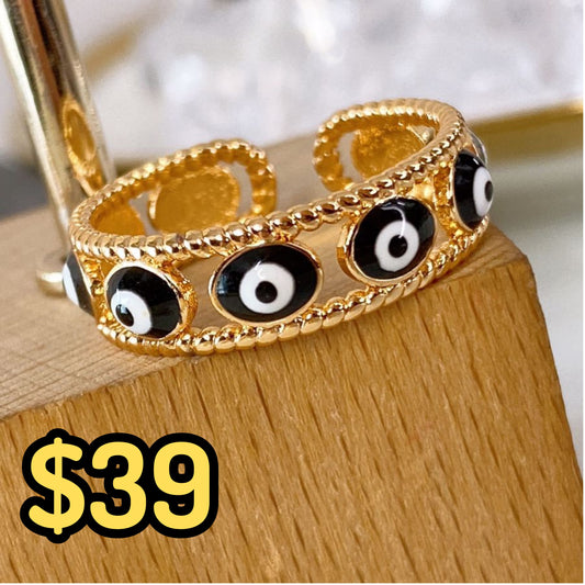 Anillo de Chapa de Oro Ajustable ACO1332-1