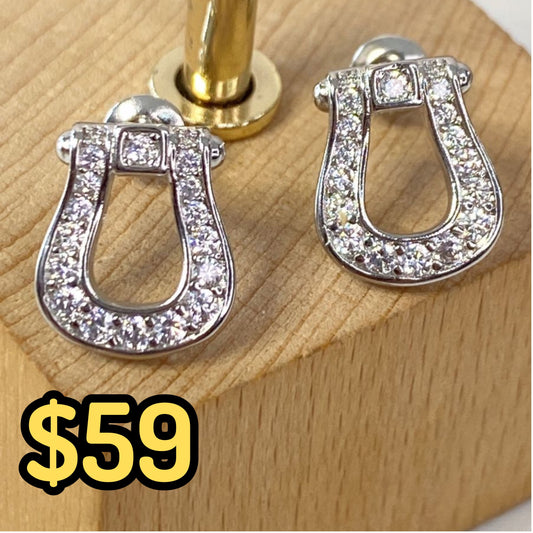 Arete de Chapa de Oro COA1932-2