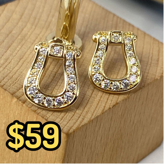 Arete de Chapa de Oro COA1932-1