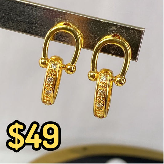 Arete de Chapa de Oro COA1931-1