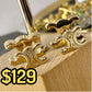 Arete de Chapa de Oro COA1930-1