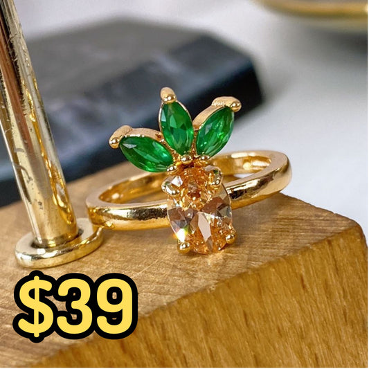 Anillo de Chapa de Oro Ajustable ACO1356-1