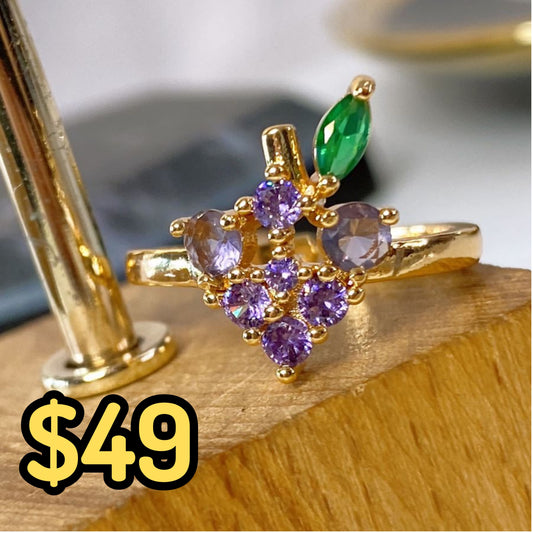 Anillo de Chapa de Oro Ajustable ACO1355-1