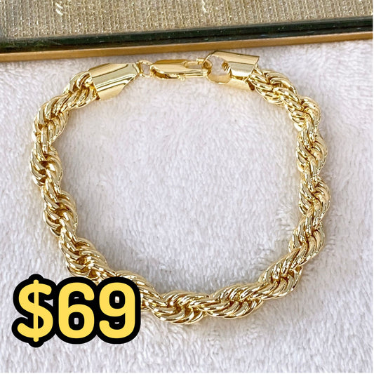 Pulsera Chapa de Oro COP1532-1