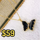 Collar de Acero Inoxidable y Dije de Chapa de Oro CAI3090-3
