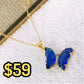 Collar de Acero Inoxidable y Dije de Chapa de Oro CAI2452-10
