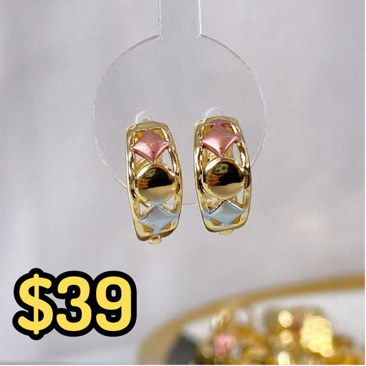 Arete Chapa de Oro COA1940-5