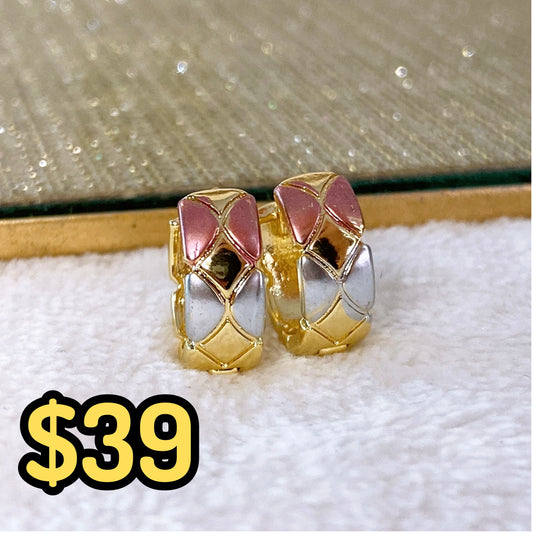 Arete Chapa de Oro COA1938-3