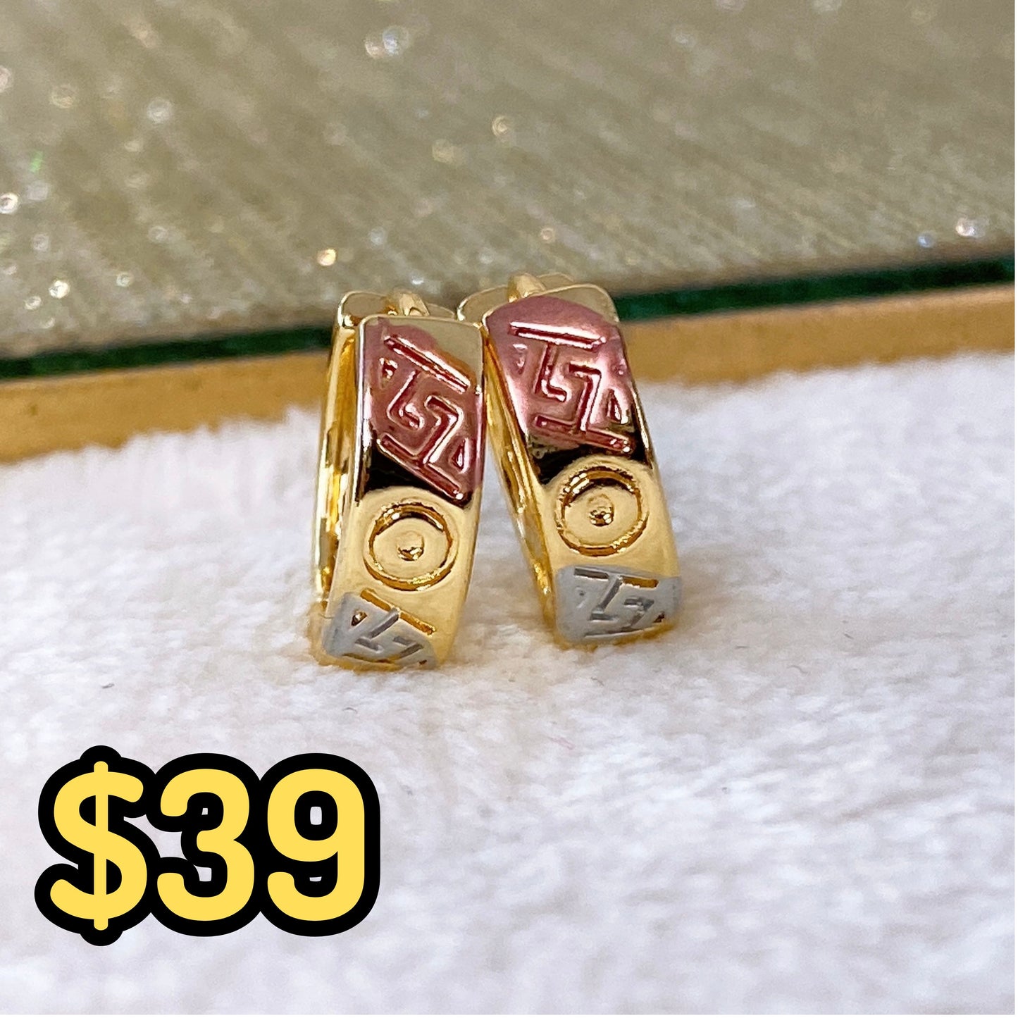 Arete Chapa de Oro COA1938-1