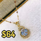 Collar de Acero Inoxidable y Dije de Chapa de Oro CAI2446-1