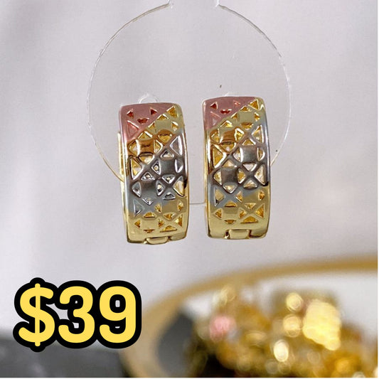 Arete Chapa de Oro COA1940-4