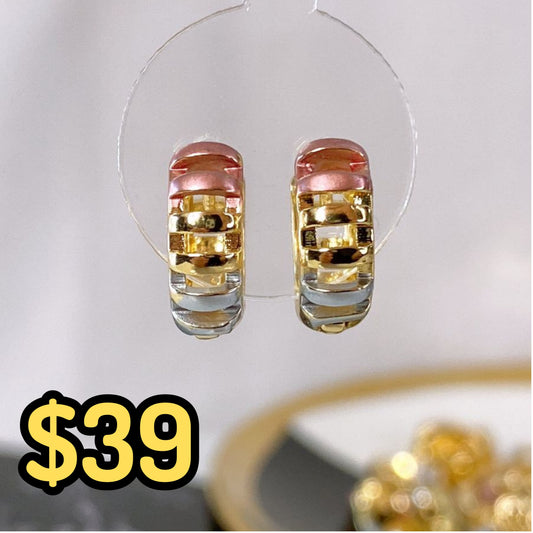 Arete Chapa de Oro COA1940-6