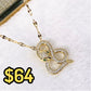 Collar de Acero Inoxidable y Dije de Chapa de Oro CAI2445-1