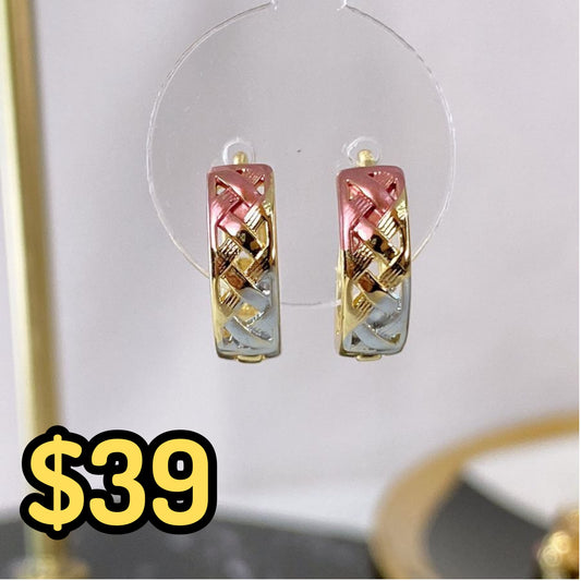 Arete Chapa de Oro COA1940-2