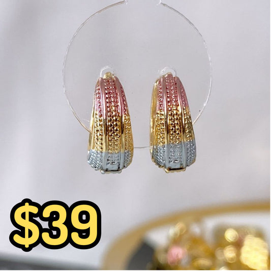 Arete Chapa de Oro COA1940-1