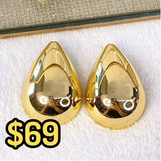 Arete de Chapa de Oro COA1944-1