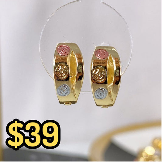 Arete Chapa de Oro COA1940-11