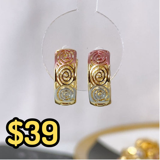 Arete Chapa de Oro COA1940-10
