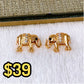 Arete de Chapa de Oro COA1954-1