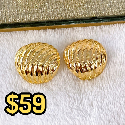 Arete de Chapa de Oro COA1952-1