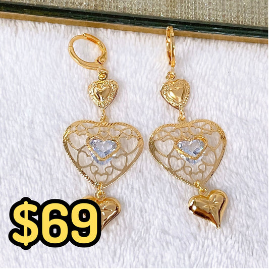 Arete de Chapa de Oro COA1966-1