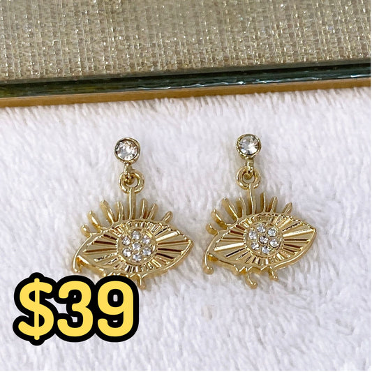 Arete de Chapa de Oro COA1965-6