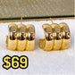 Arete de Chapa de Oro COA1959-1