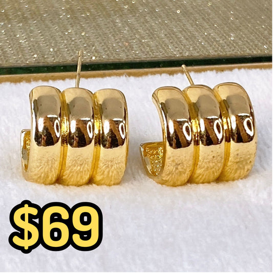 Arete de Chapa de Oro COA1959-1