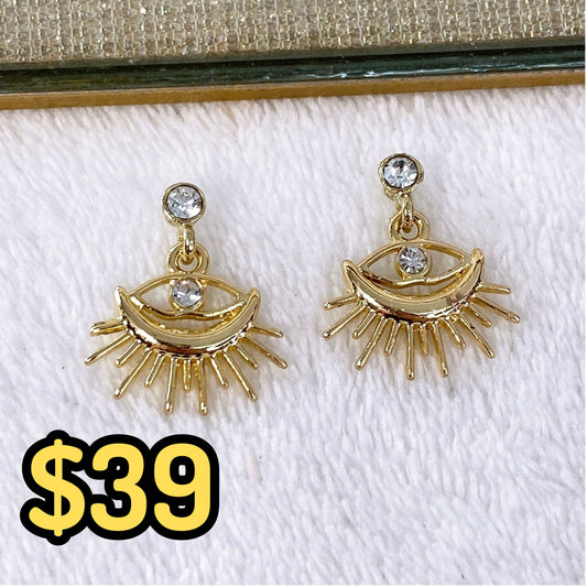 Arete de Chapa de Oro COA1965-5