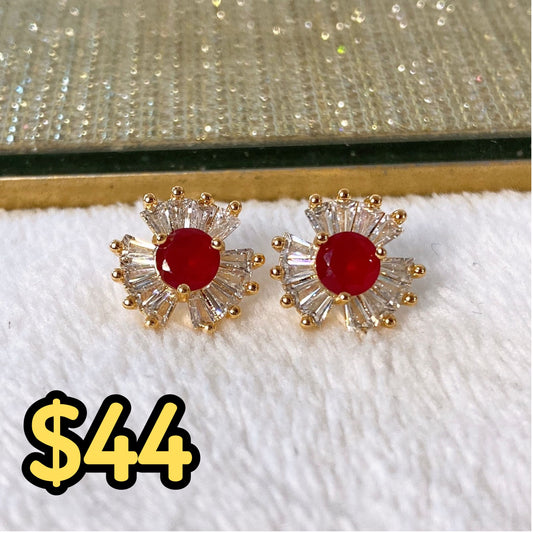 Arete de Chapa de Oro COA2123-2