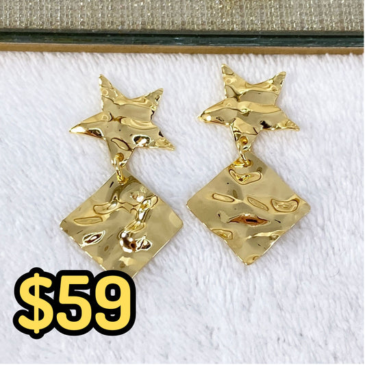 Arete de Chapa de Oro COA1986-1