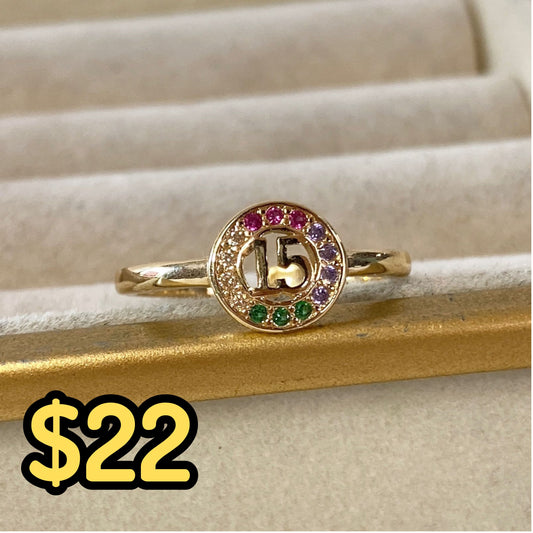 Anillo Chapa de Oro Ajustable ACO1364-3