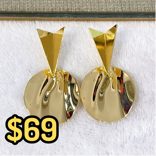 Arete de Chapa de Oro COA1985-1