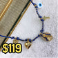 Collar Trenzado con Dijes de Chapa de Oro CC2157-2