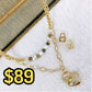 Set de Acero Inoxidable y Chapa de Oro CAI2498-1